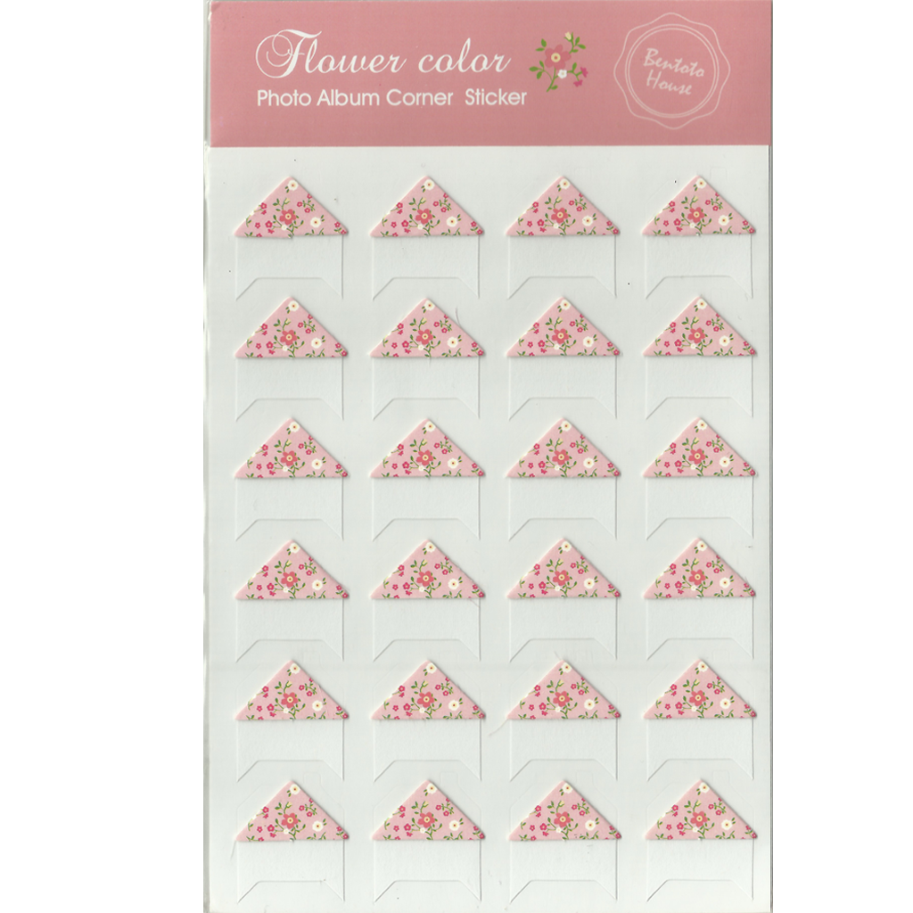 Bentoto House Flower Color Photo Album Corner Sticker