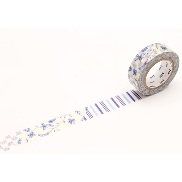 MT Masking Tape - Flower Dark Blue