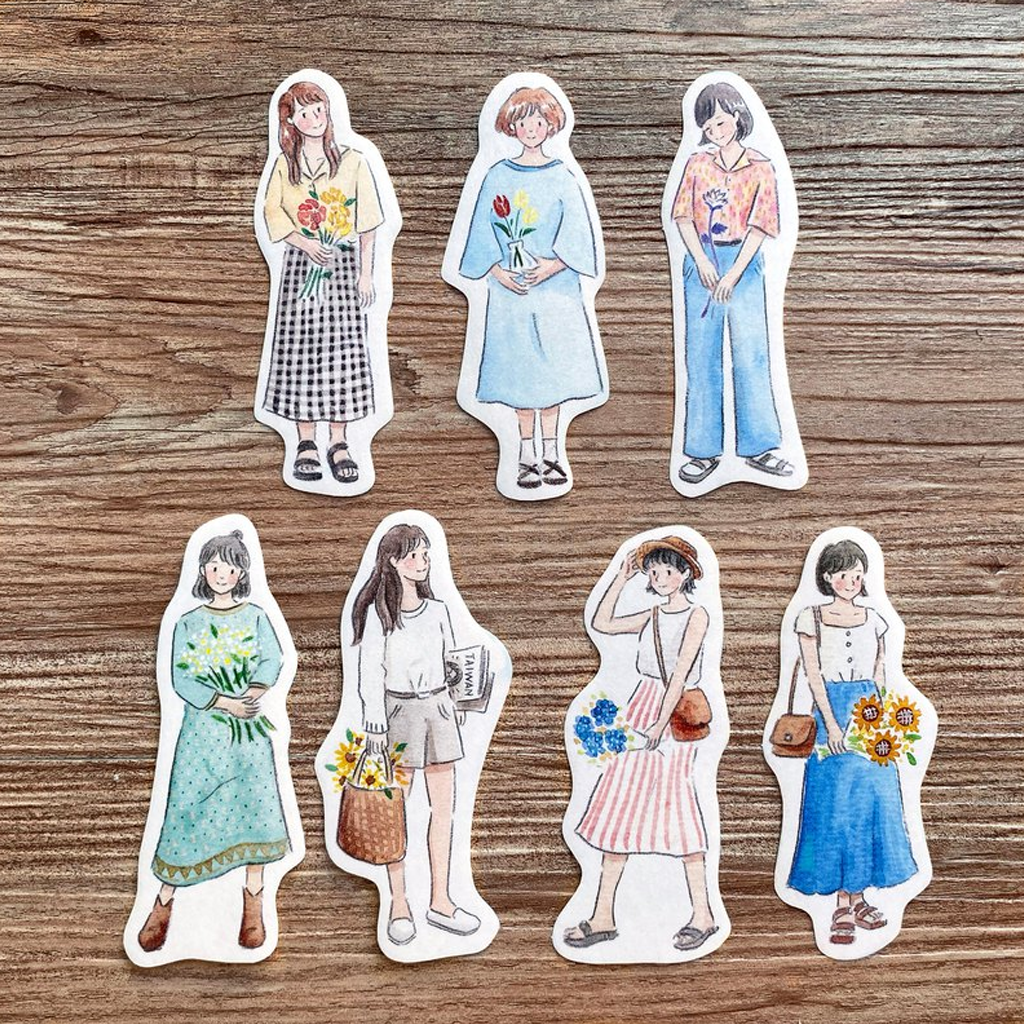 Point Chen Flake Sticker - Flower Girls