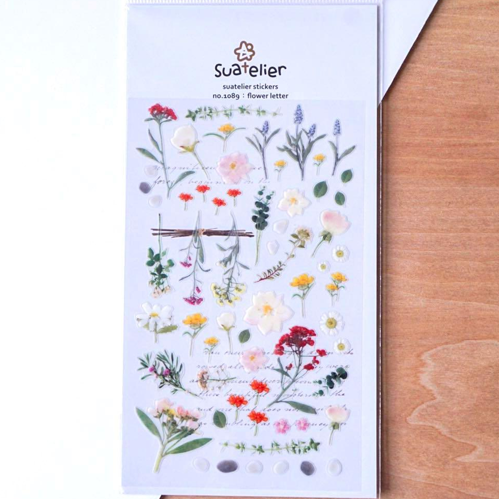 Suatelier Stickers Flower Letter