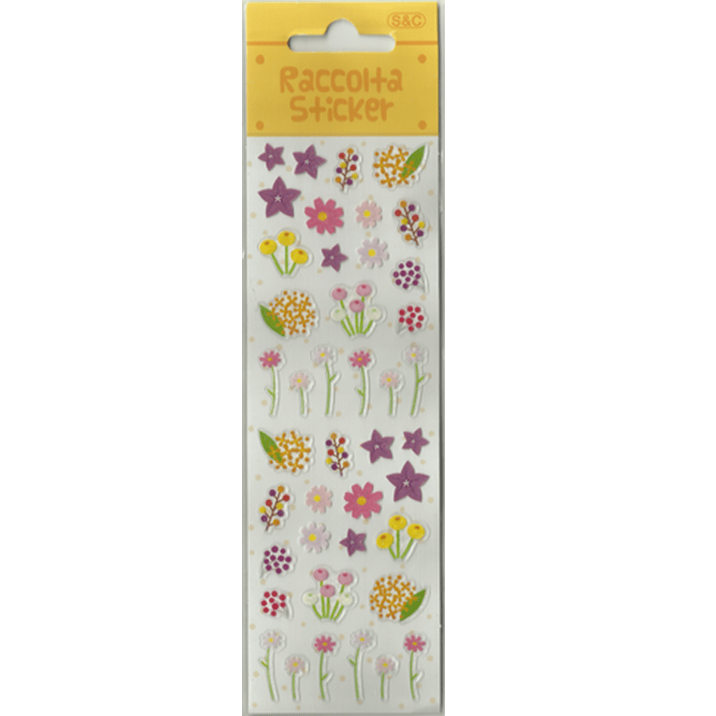 S & C Raccolta Sticker Beautiful Flowers