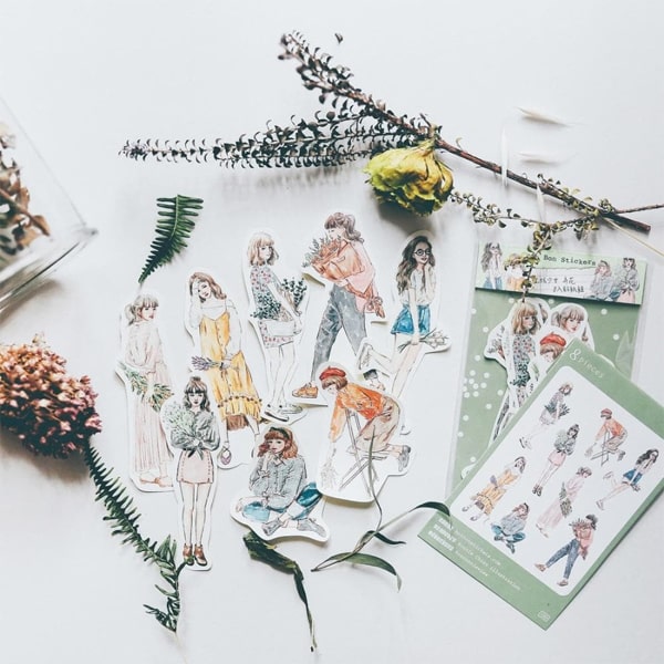 Bon Bon Flake Sticker - Girls With Flowers