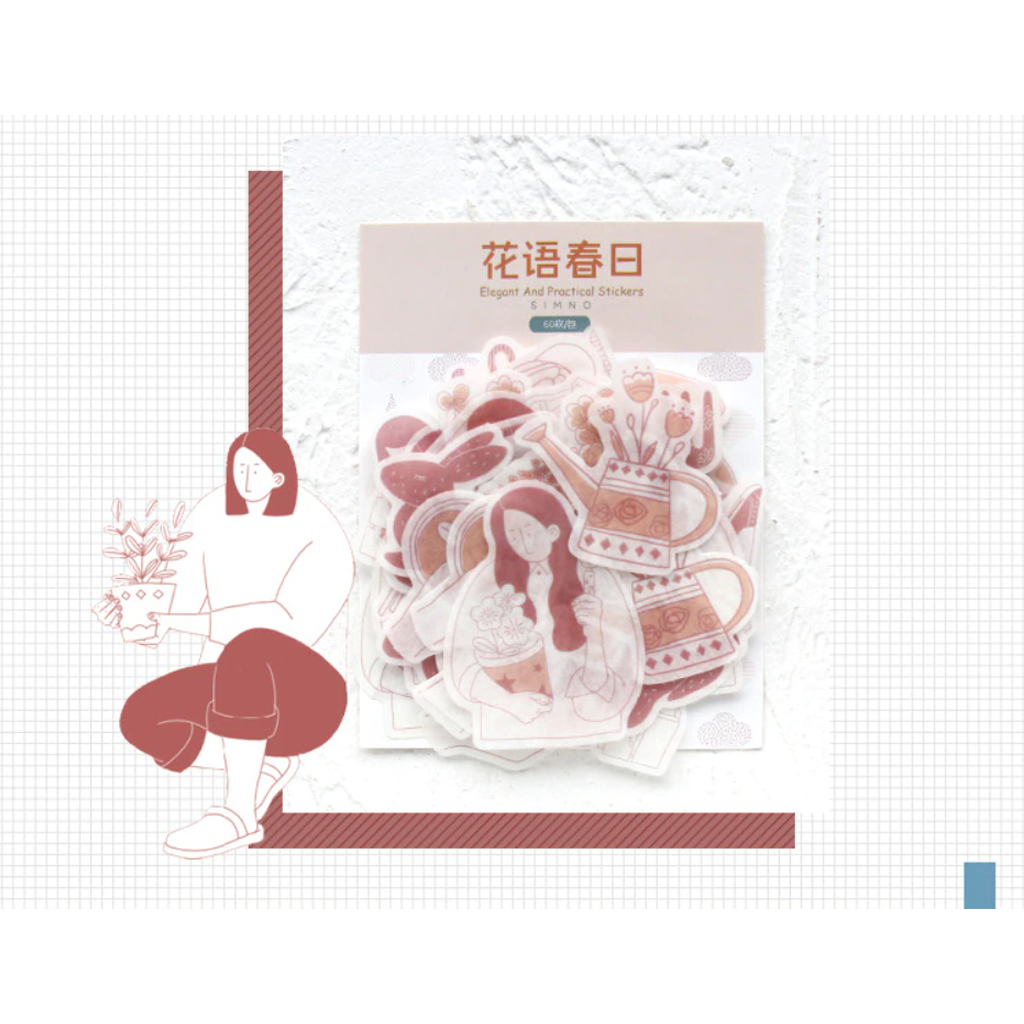 Simno Elegant And Practical Stickers - Flower Spring