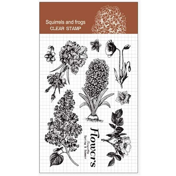 Squirrels And Frogs Clear Stamp - Flowers