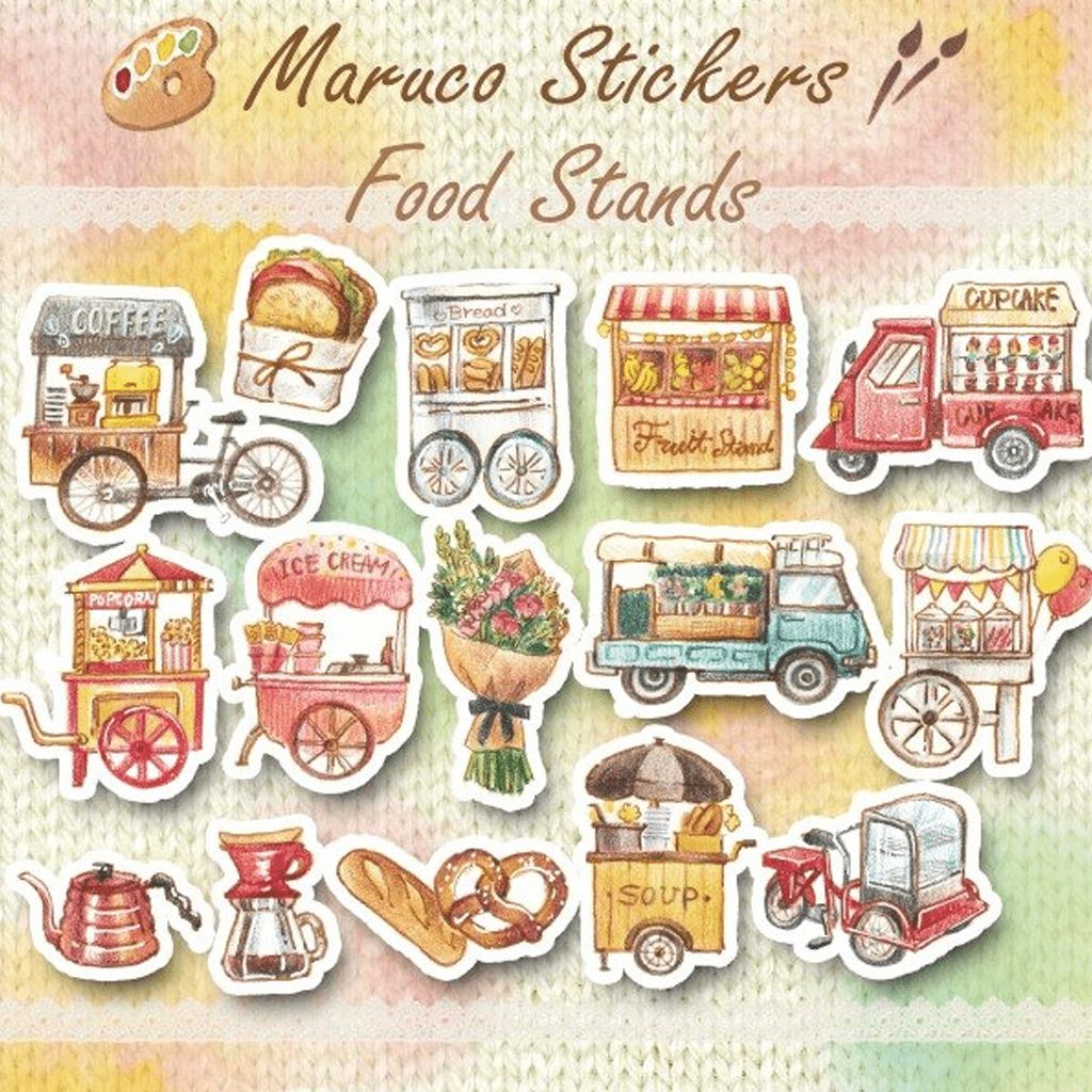 Maruco Art Sticker Food Stand