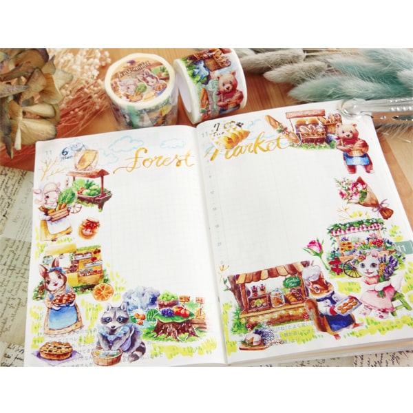 Maruco Art Masking Tape Forest Market