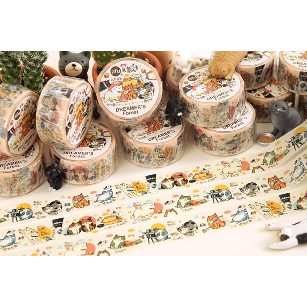 Afu Illustration Masking Tape - Dreamer&#39;s Forest Friends