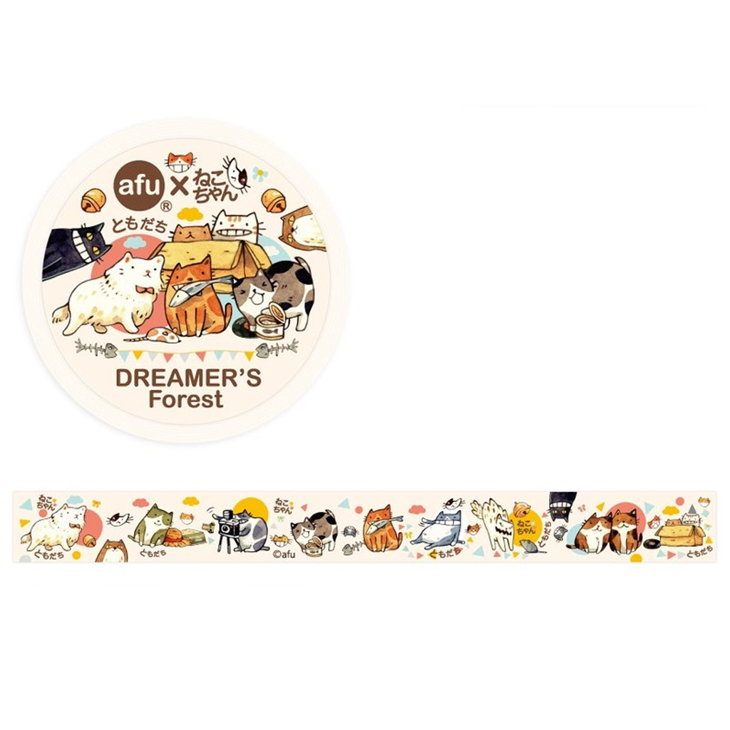 Afu Illustration Masking Tape - Dreamer&#39;s Forest Friends