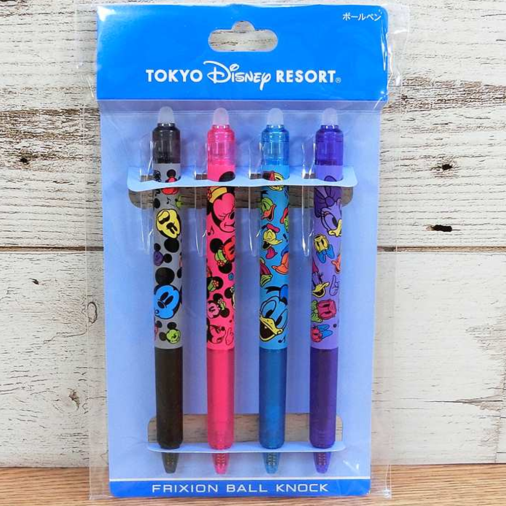Tokyo Disney Resort Frixion Ball Knock Set 4 Disney Characters
