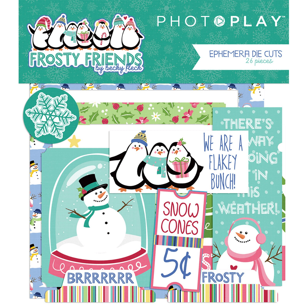 Photoplay Paper Frosty Friends Ephemera Die-Cuts