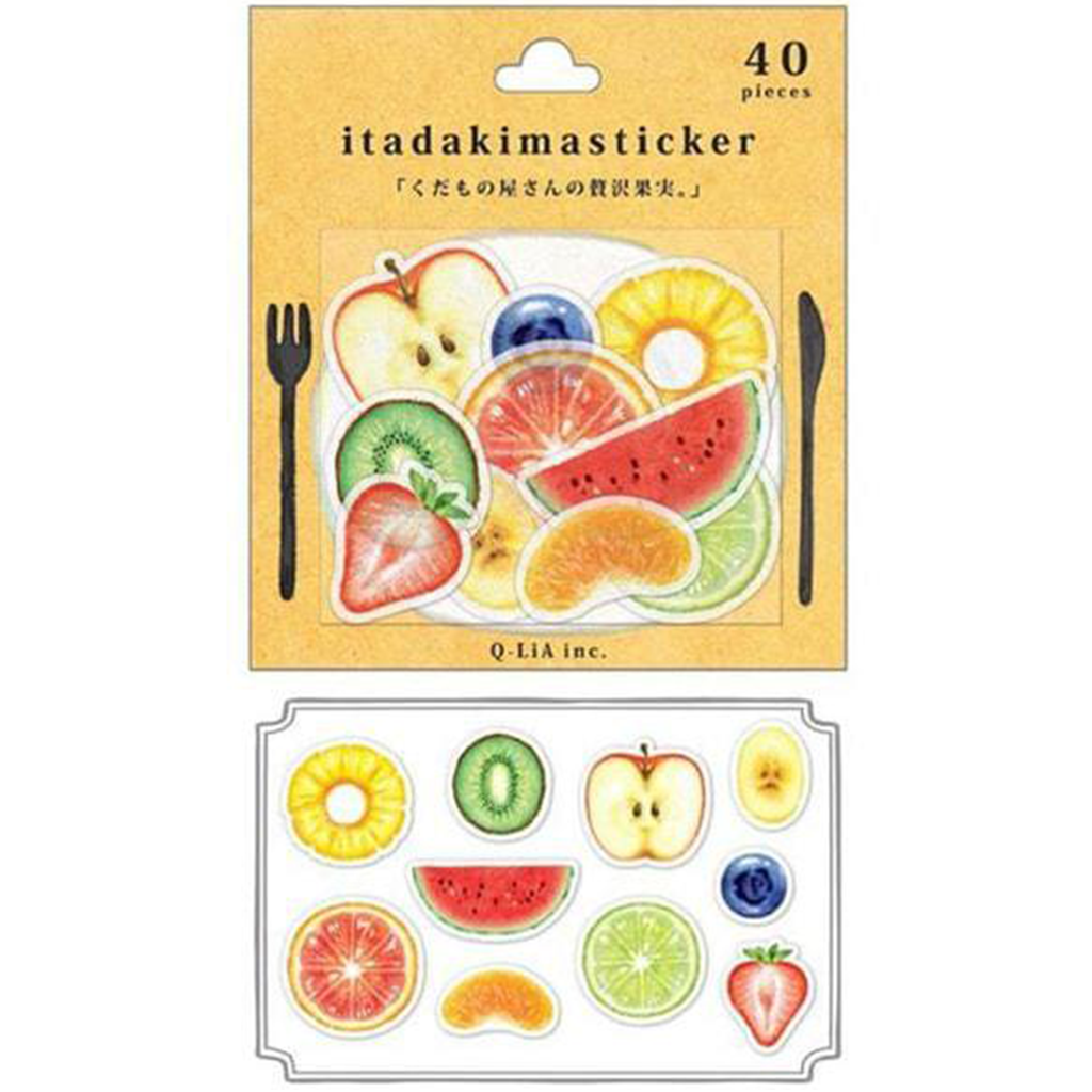 Q-Lia Itadakimasticker Fruits