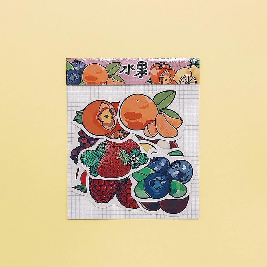 Flake Sticker Happiness Grass - Fruits