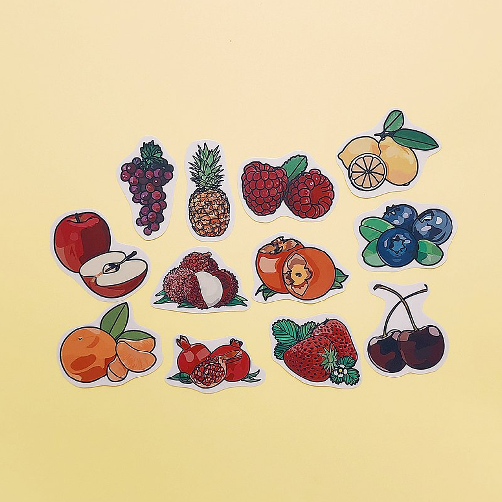 Flake Sticker Happiness Grass - Fruits