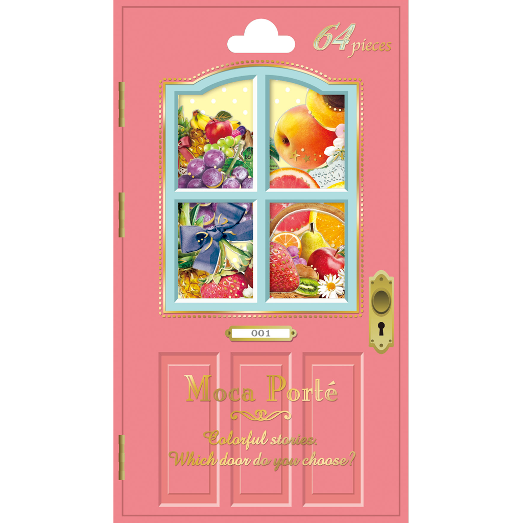 Q-Lia Flake Seal Sticker Moca Porte Fruits