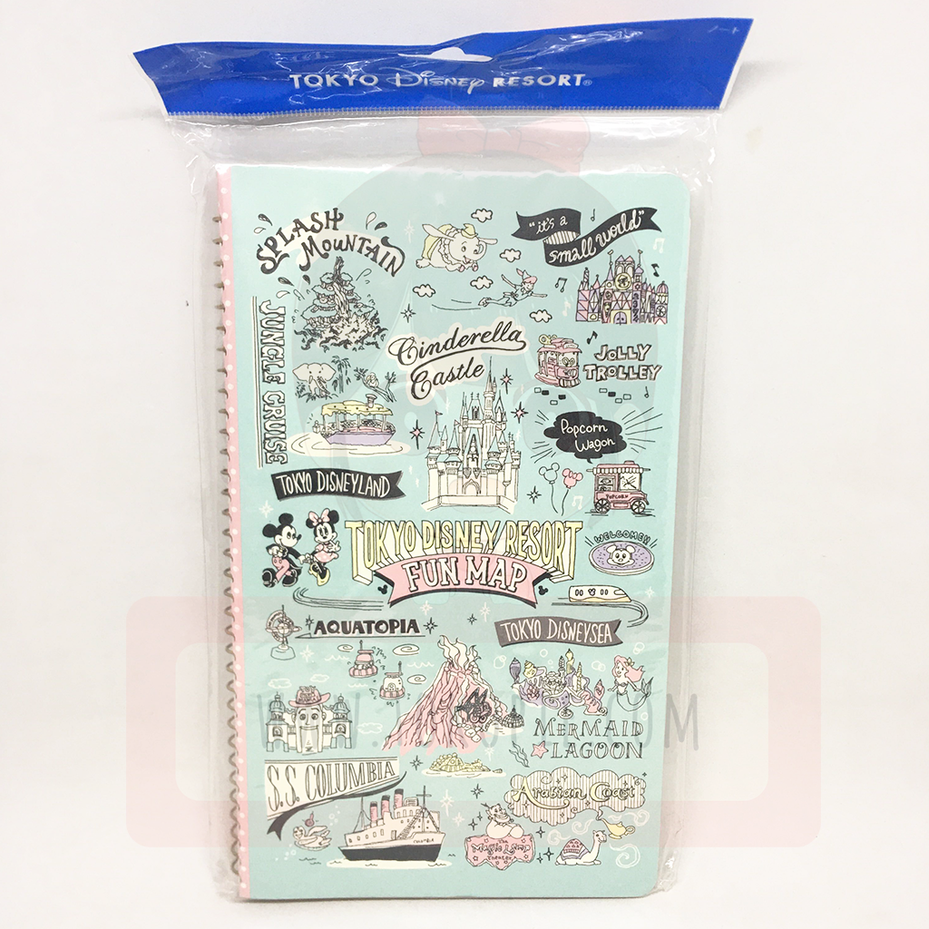 Tokyo Disney Resort Ring Notebook Fun Map