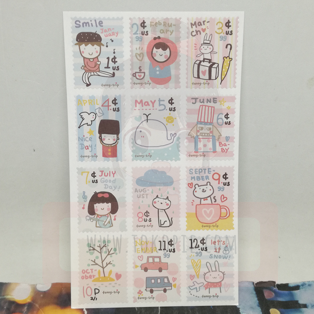 Funny Trip Stamp Sticker Nice Day