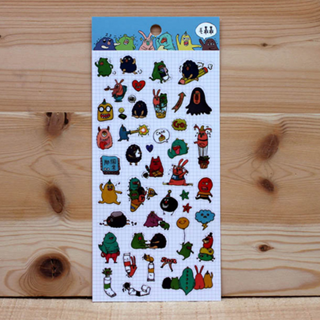 Ethos Furry Transparent Sticker Blue