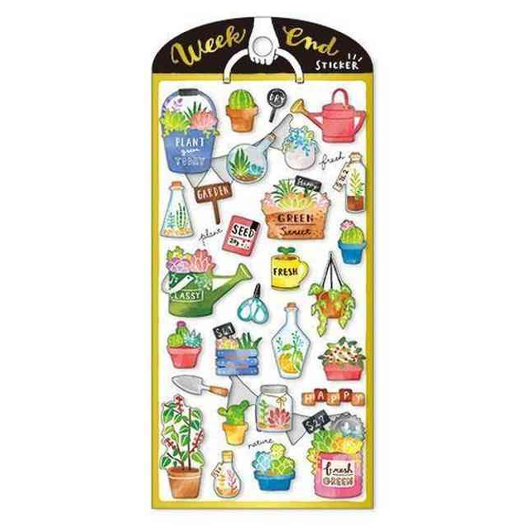 Mind Wave Weekend Sticker Plant Garden