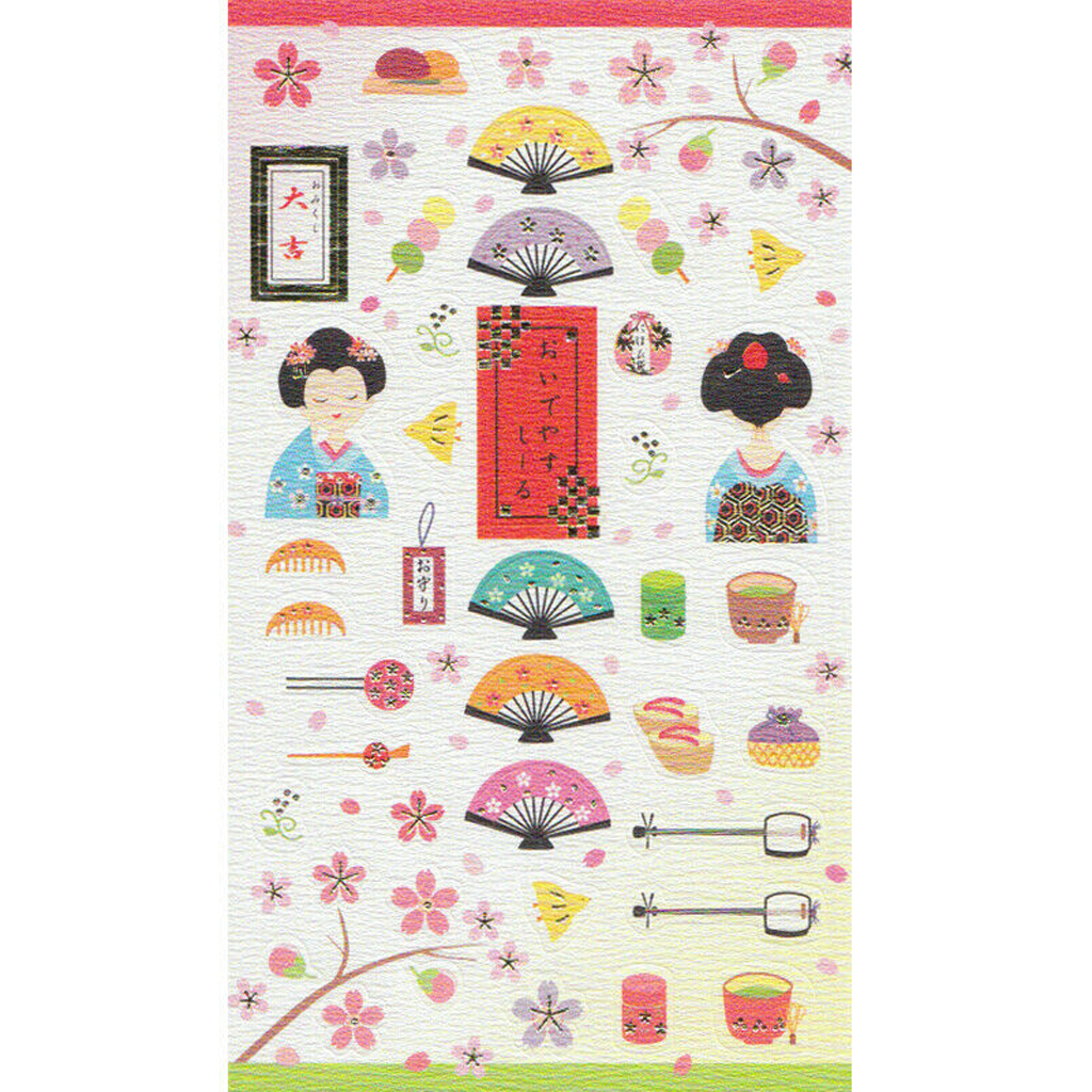 Japanese Style Sticker Geisha