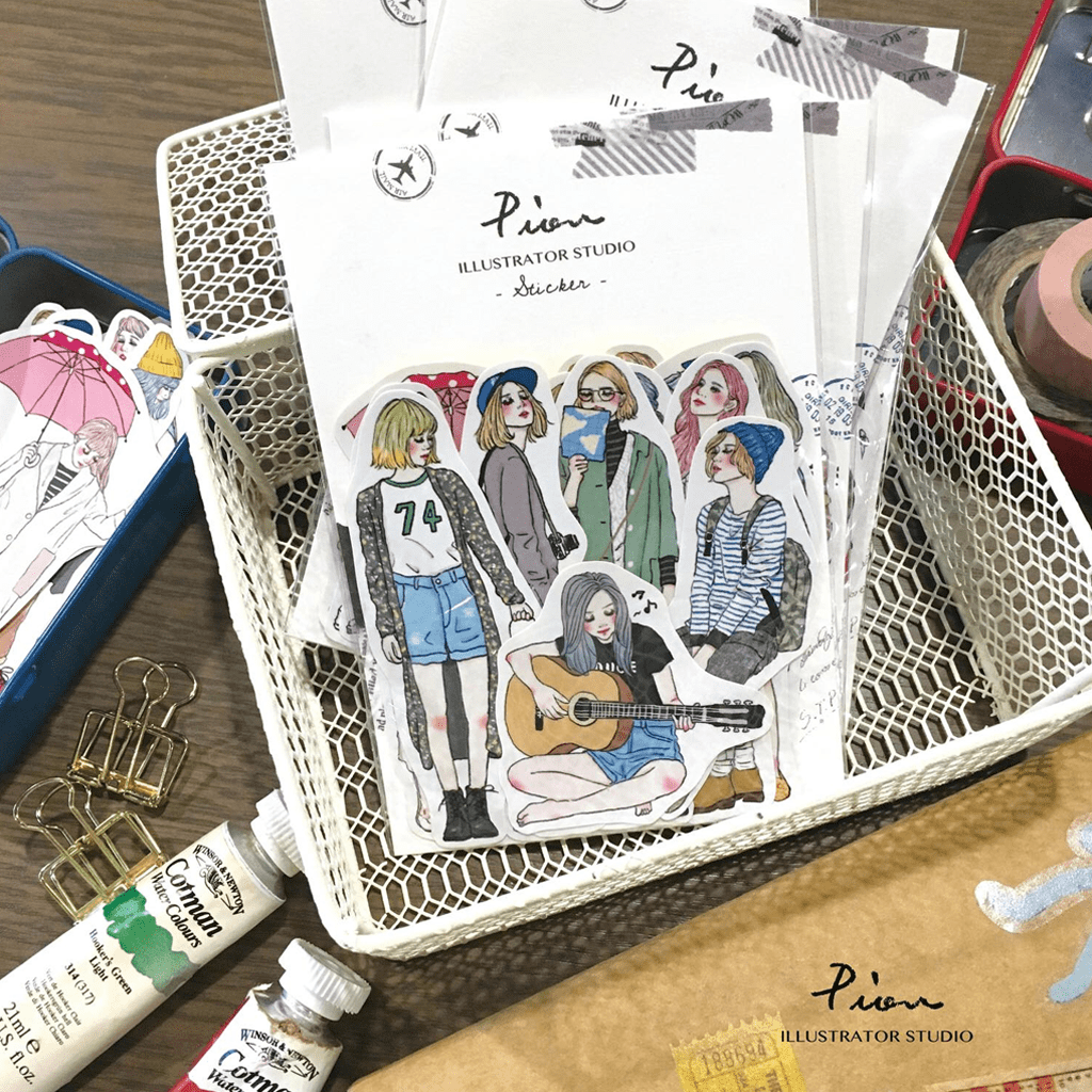 Pion Flake Sticker Girls Pocket Friend