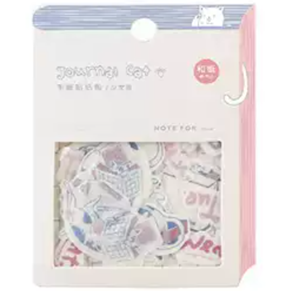 Note For Deco Flake Sticker Journal Cat Girl Meow