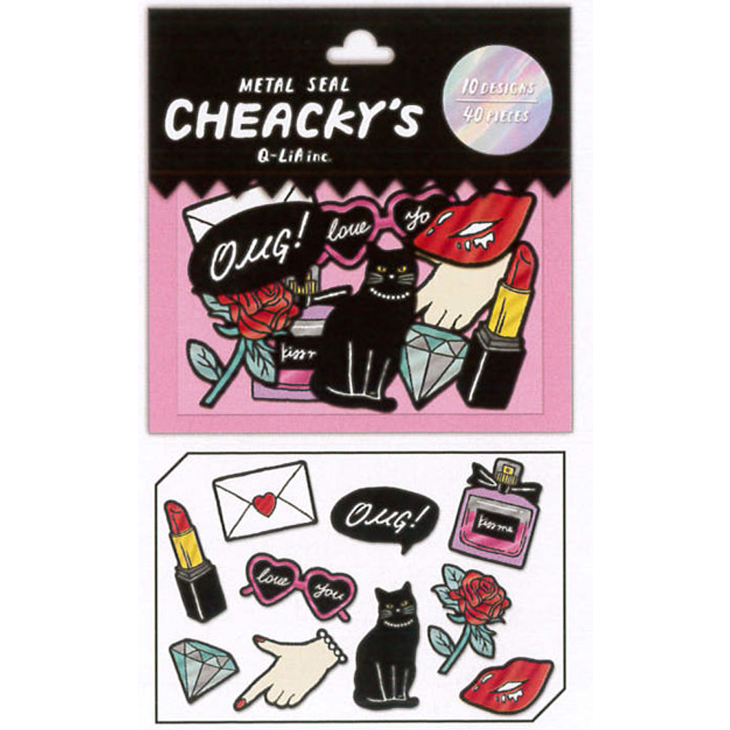 Q-Lia Metal Seal Cheacky&#39;s Flake Sticker Girl