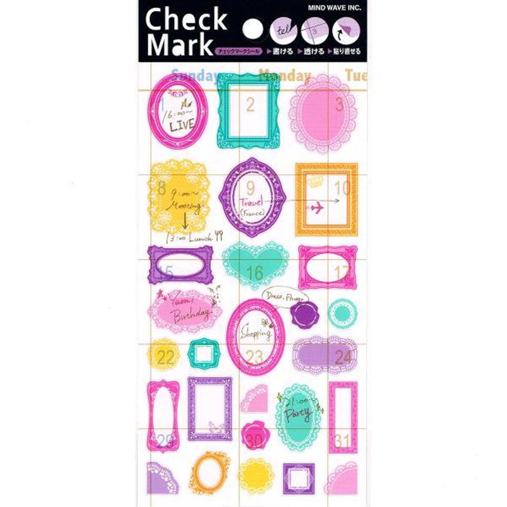 Mind Wave Sticker - Check Mark Girl Frame