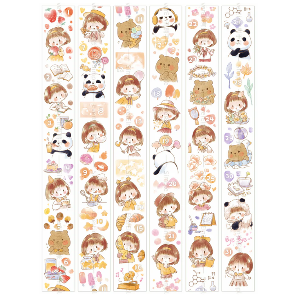 Ever &amp; Ein Girls 31 Days Washi Sampler