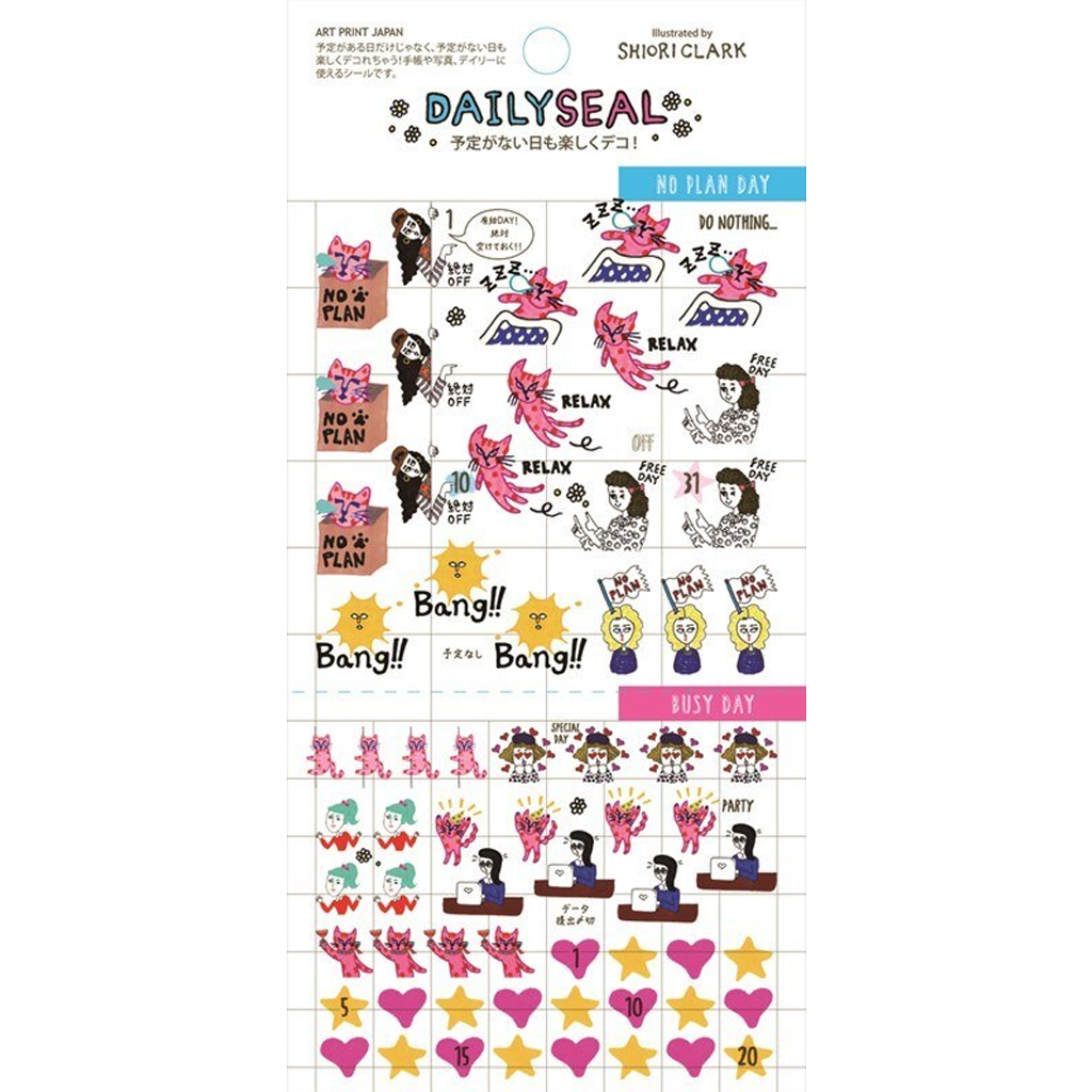 Art Print Japan Daily Sticker Clark Shiori (Girls)