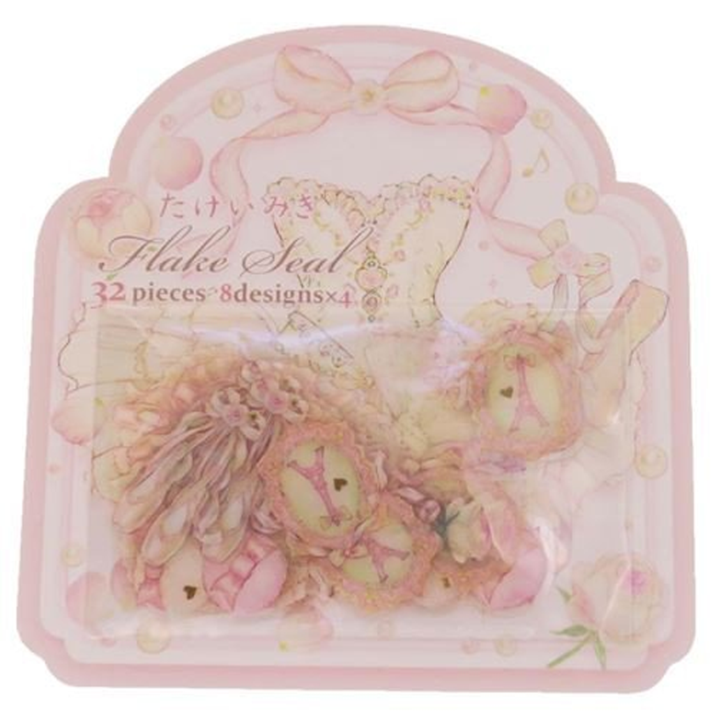 Clothes Pin Flake Seal Sticker Girly