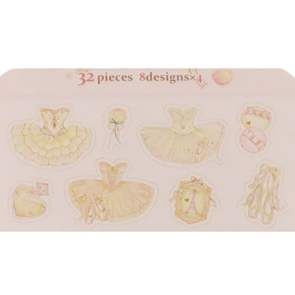 Clothes Pin Flake Seal Sticker Girly