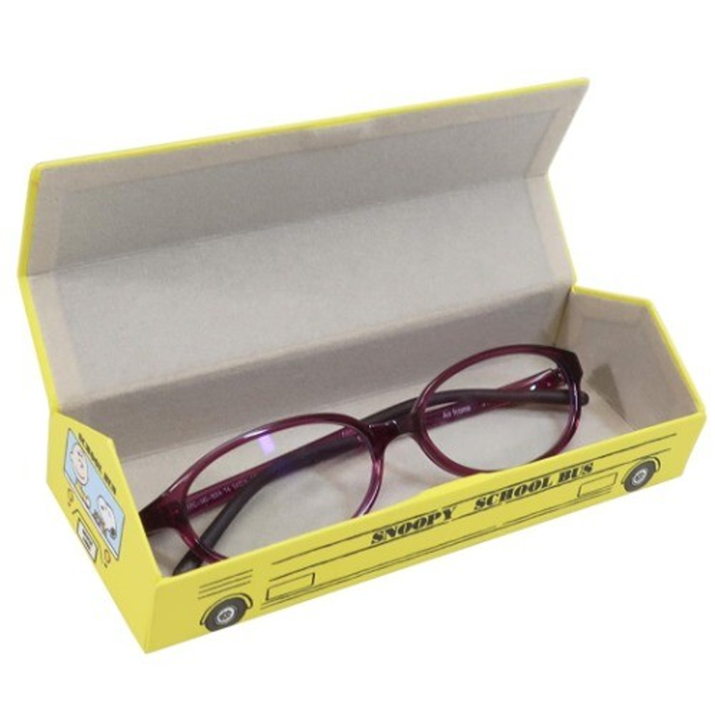House Glasses Case With Snoopy Cloth (School Bus)