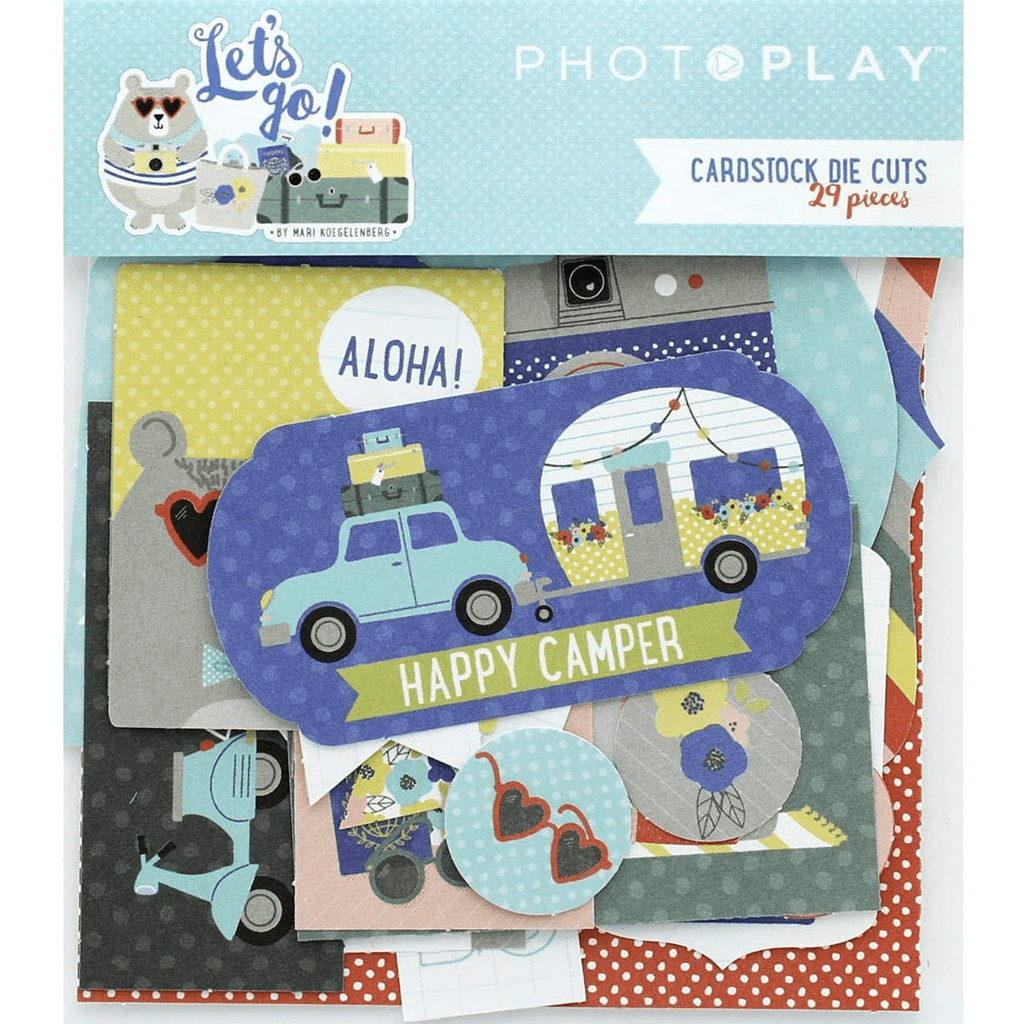 Photoplay Paper Let&#39;s Go Cardstock Die-Cuts