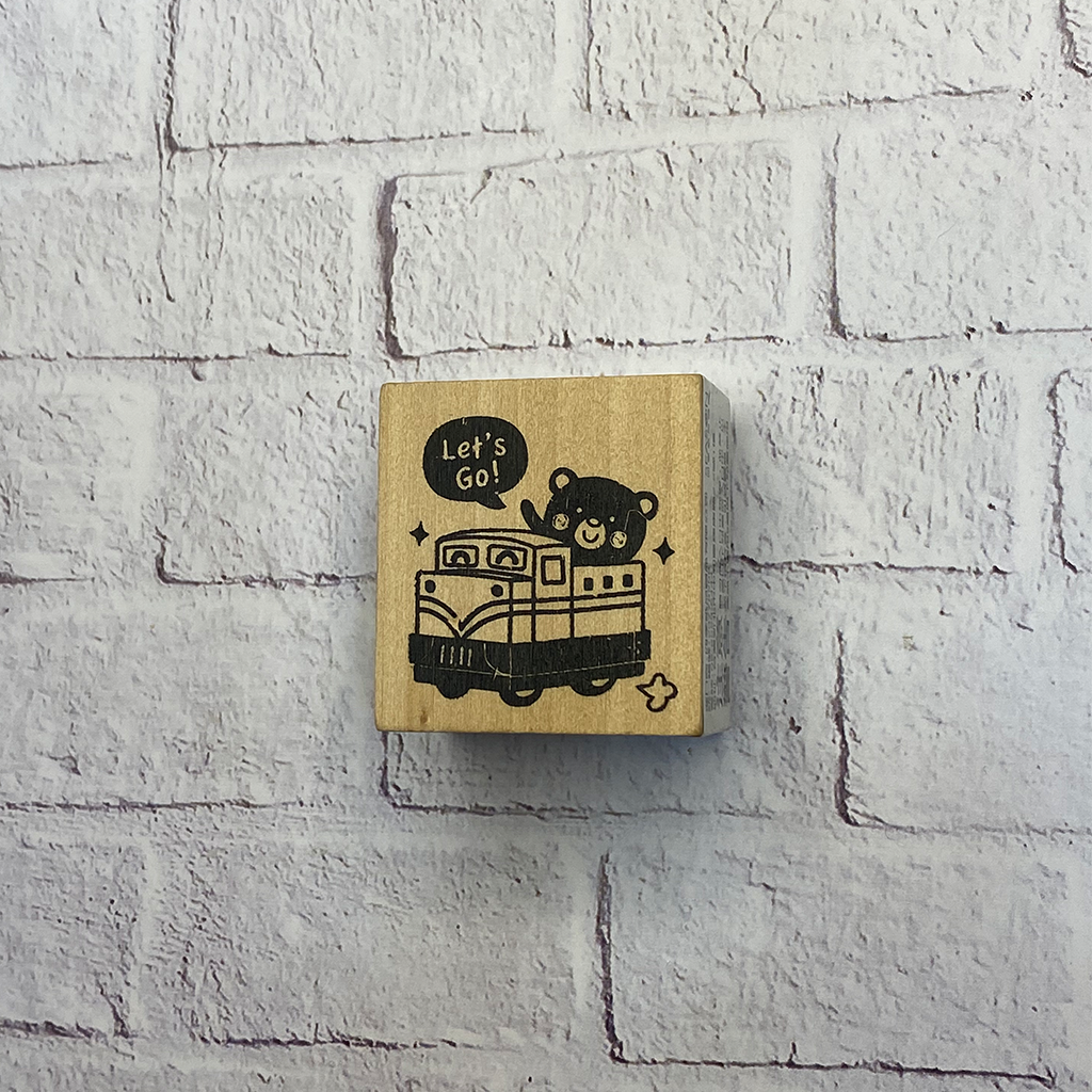 Season Rubber Stamp - Let's Go Bear