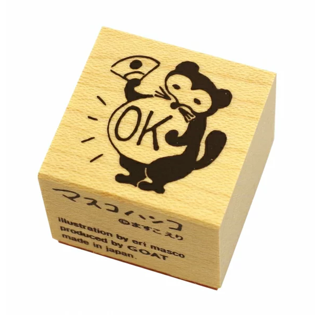 Goat X Masco Eri Rubber Stamp - OK Racoon