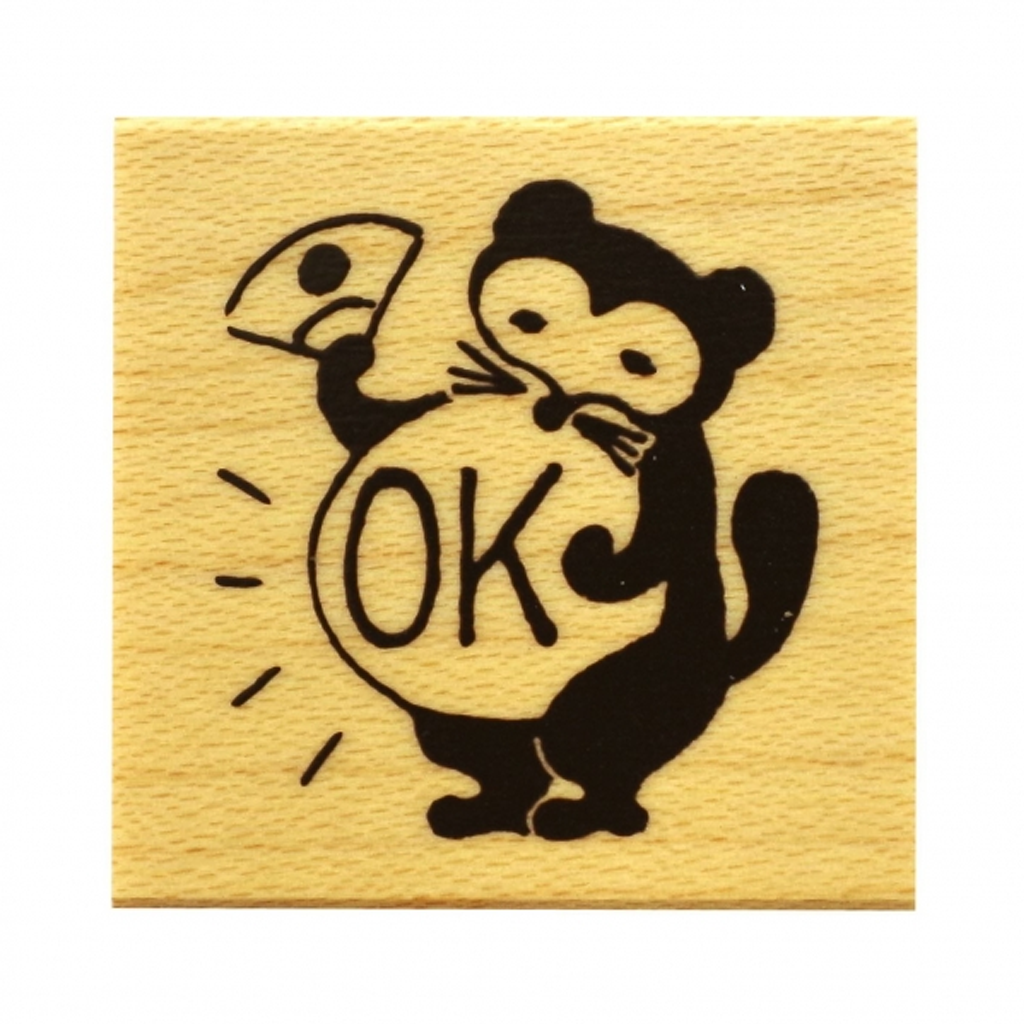 Goat X Masco Eri Rubber Stamp - OK Racoon