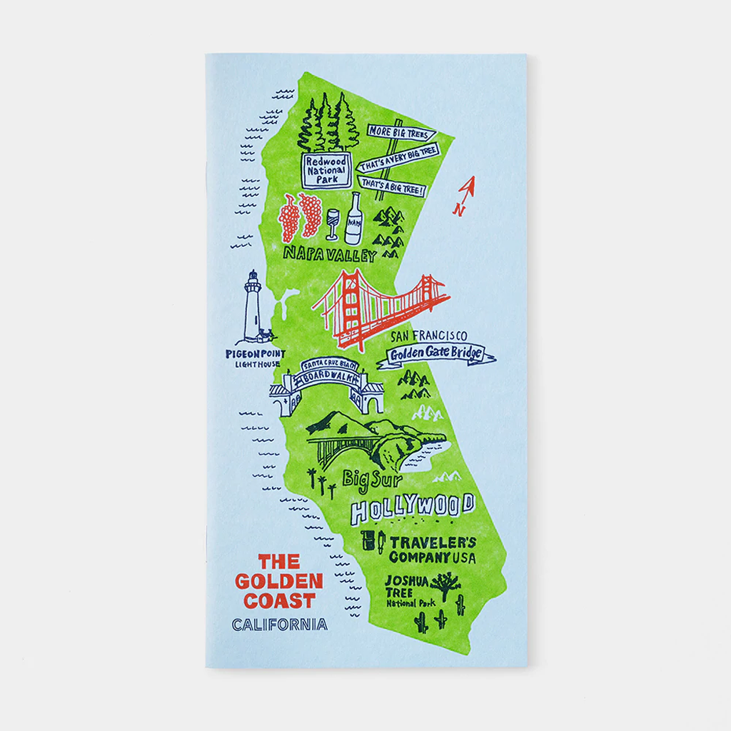 Traveler&#39;s Notebook Refill The Golden Coast California Regular Size