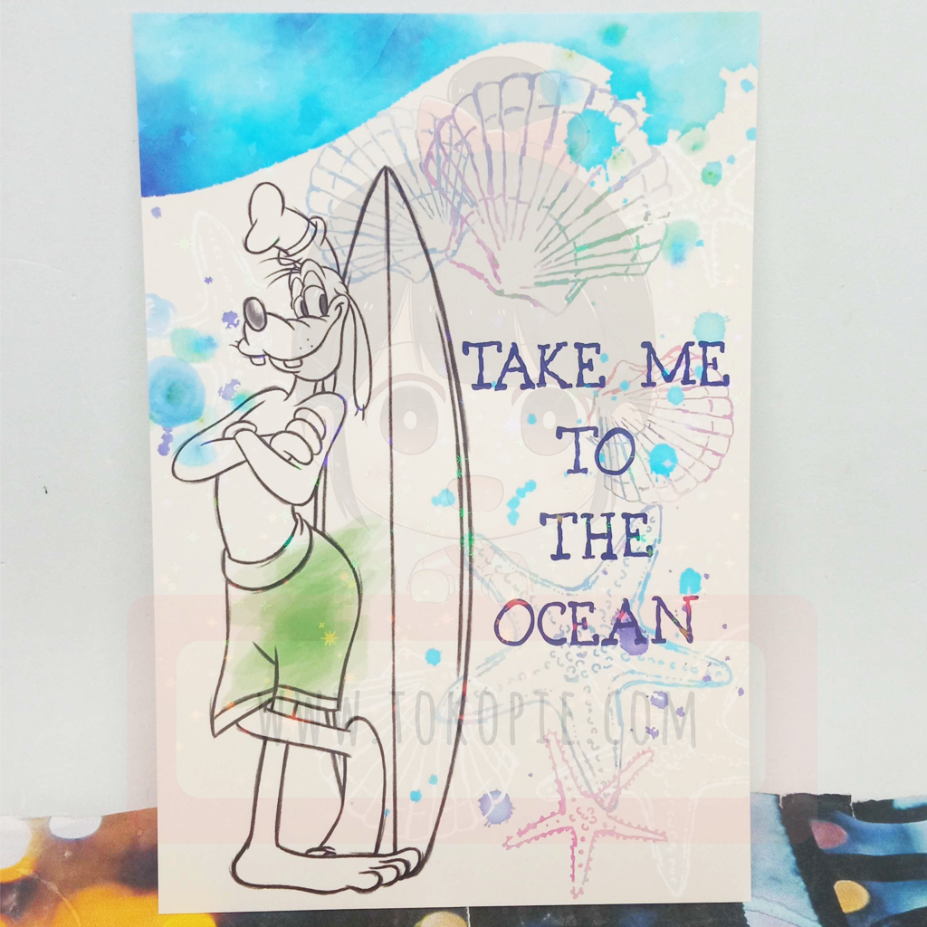 Disney Goofy Take Me To The Ocean Postcard