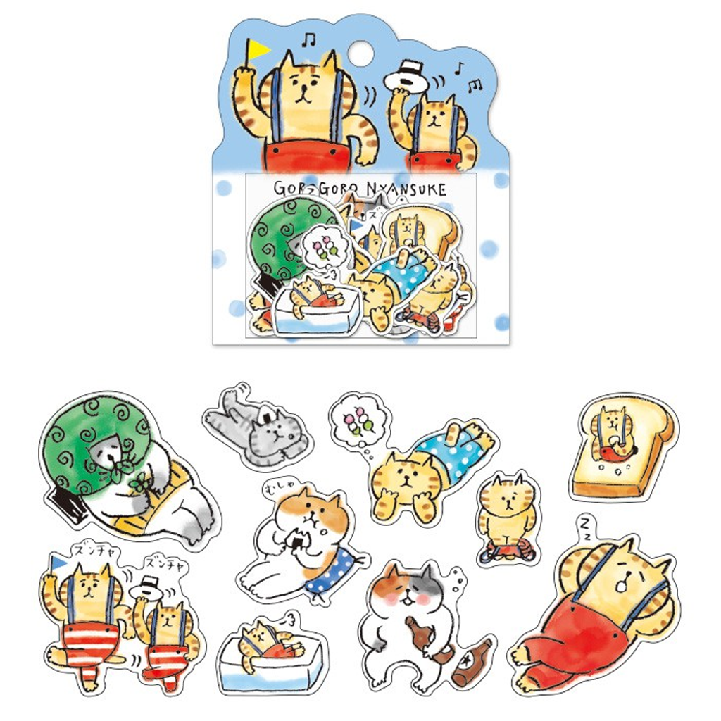 Mind Wave Flake Sticker Gorogoro Nyansuke