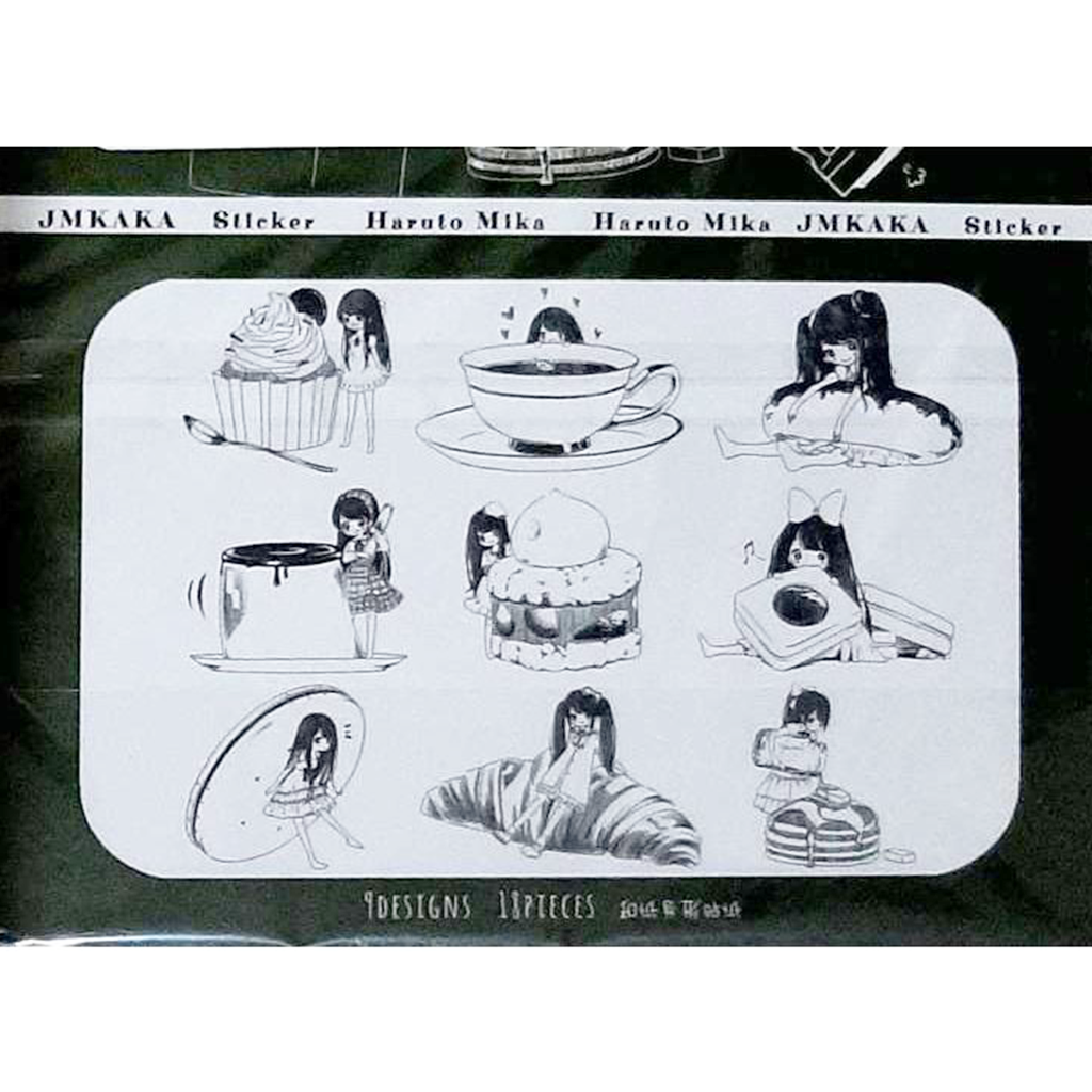 JMKAKA Harutomika Girl With Bread Flake Sticker