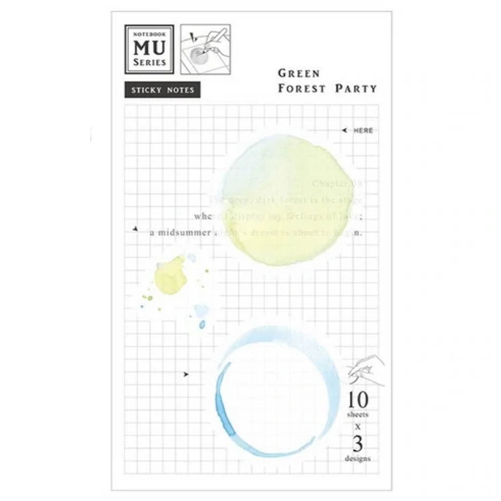 MU Series Sticky Notes Green Forest Party