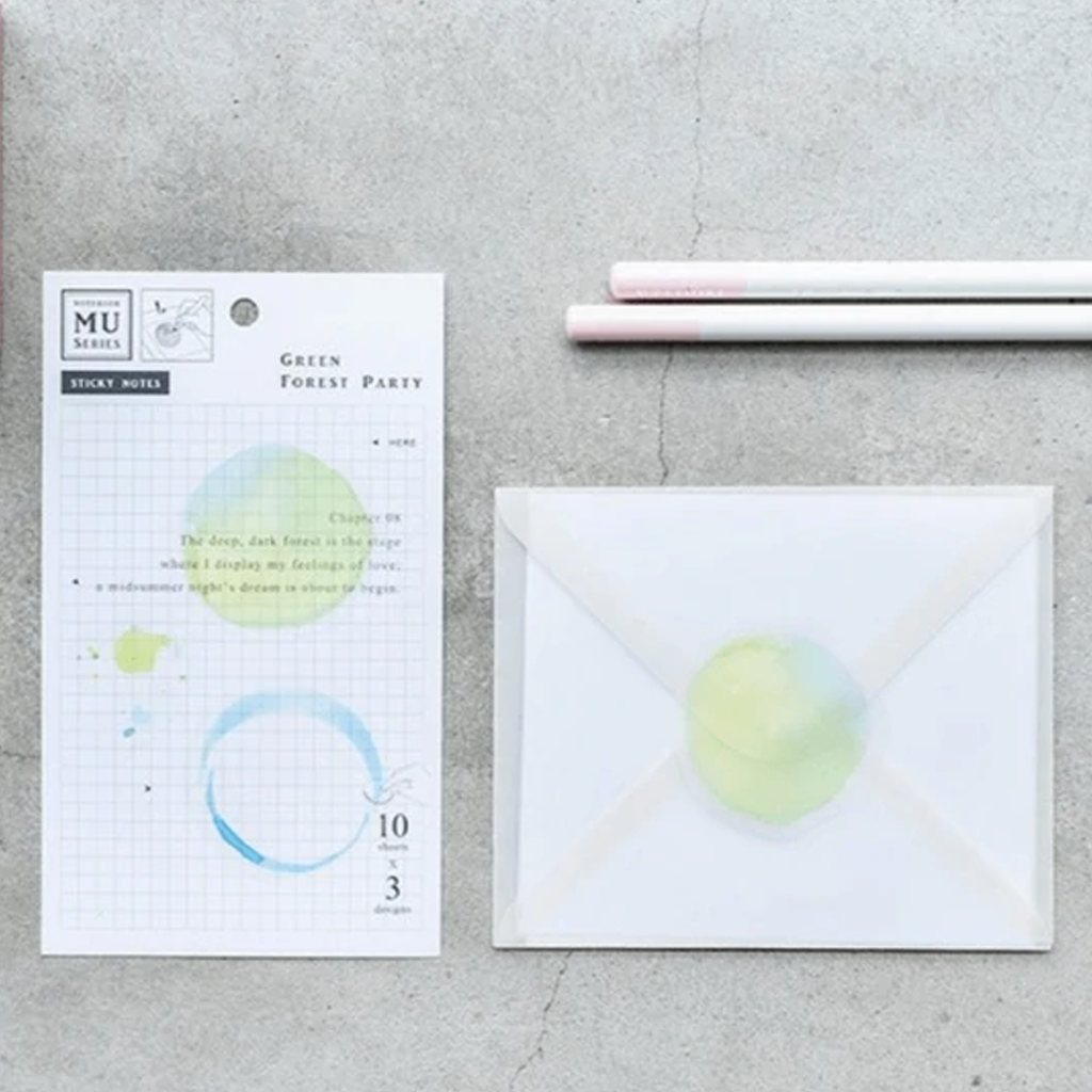 MU Series Sticky Notes Green Forest Party