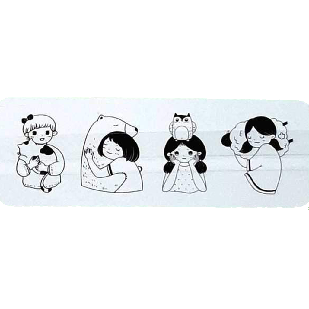 Candy Poetry Green Girl Washi Sticker