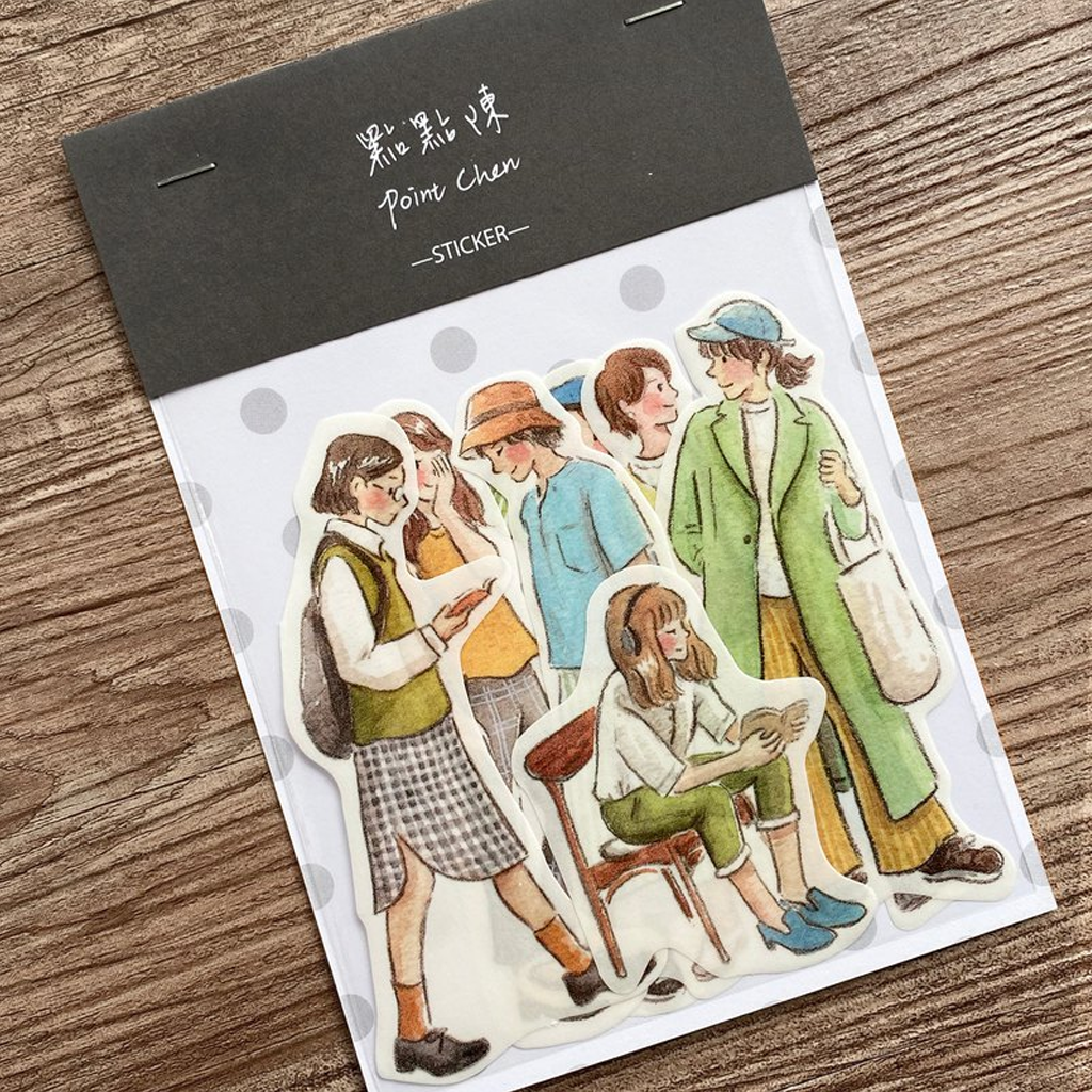 Point Chen Flake Sticker - Green Outfit