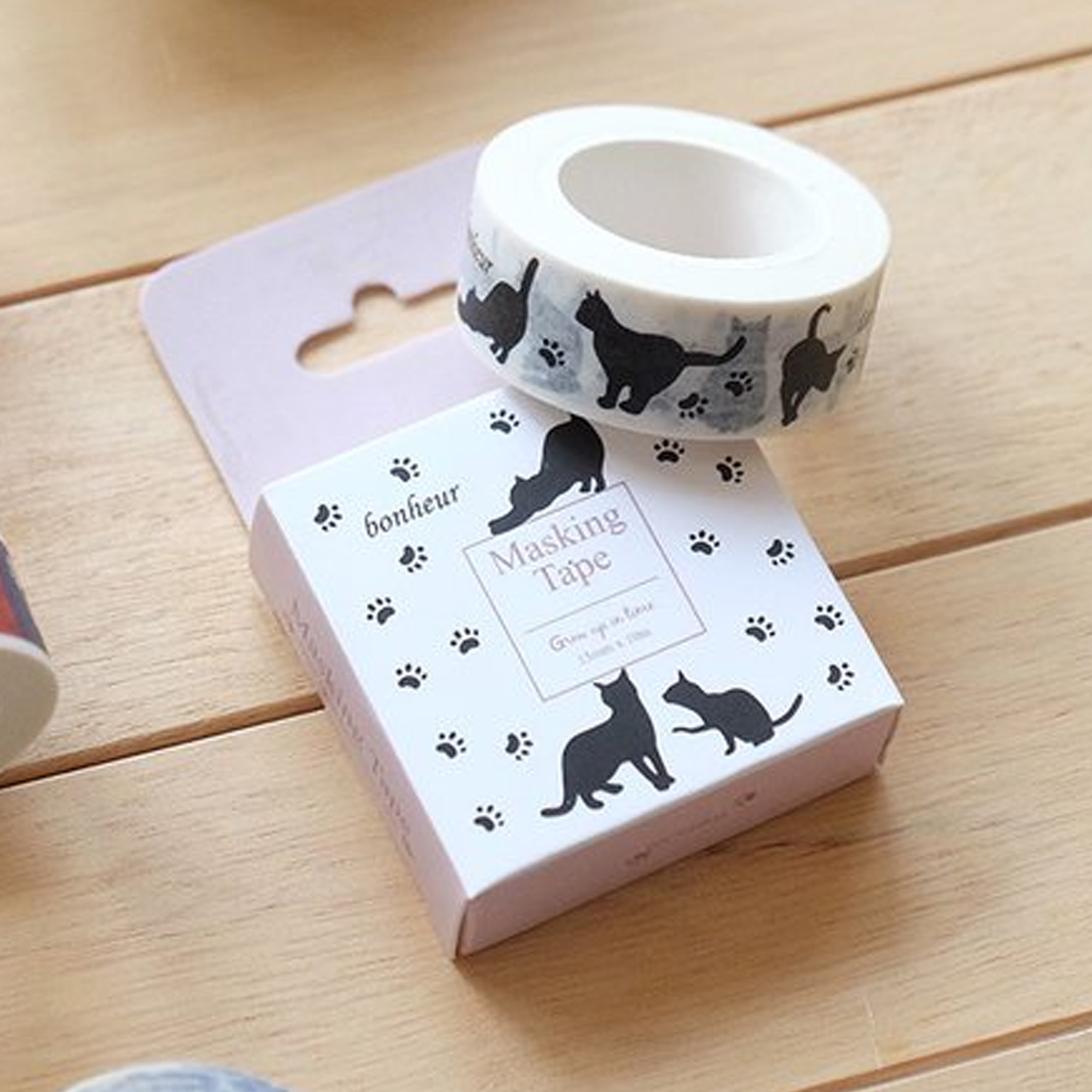 Masking Tape Grew Up In Time Happy Cat