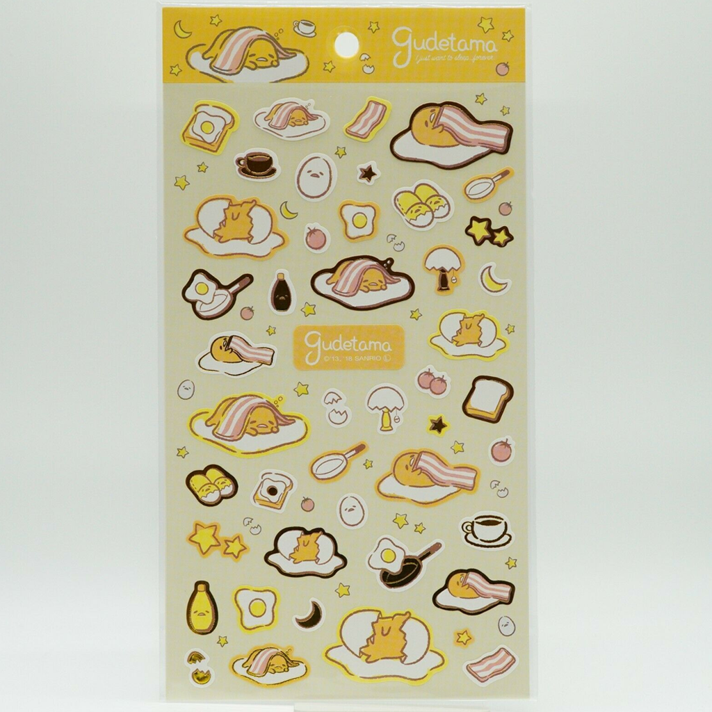 Sanrio Gudetama I Just Want to Sleep Stickers Sheet