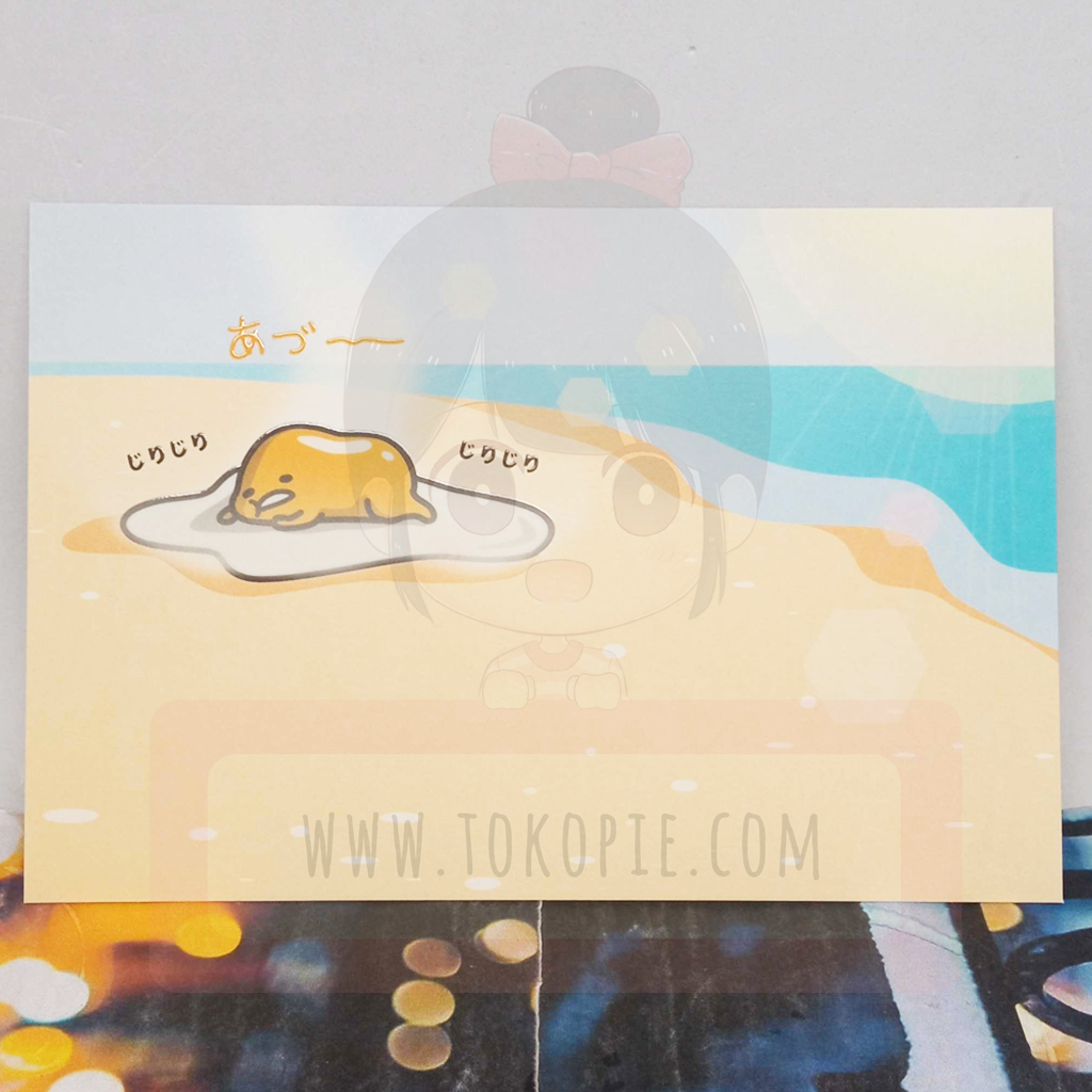 Sanrio Greetings Postcard - Gudetama Summer