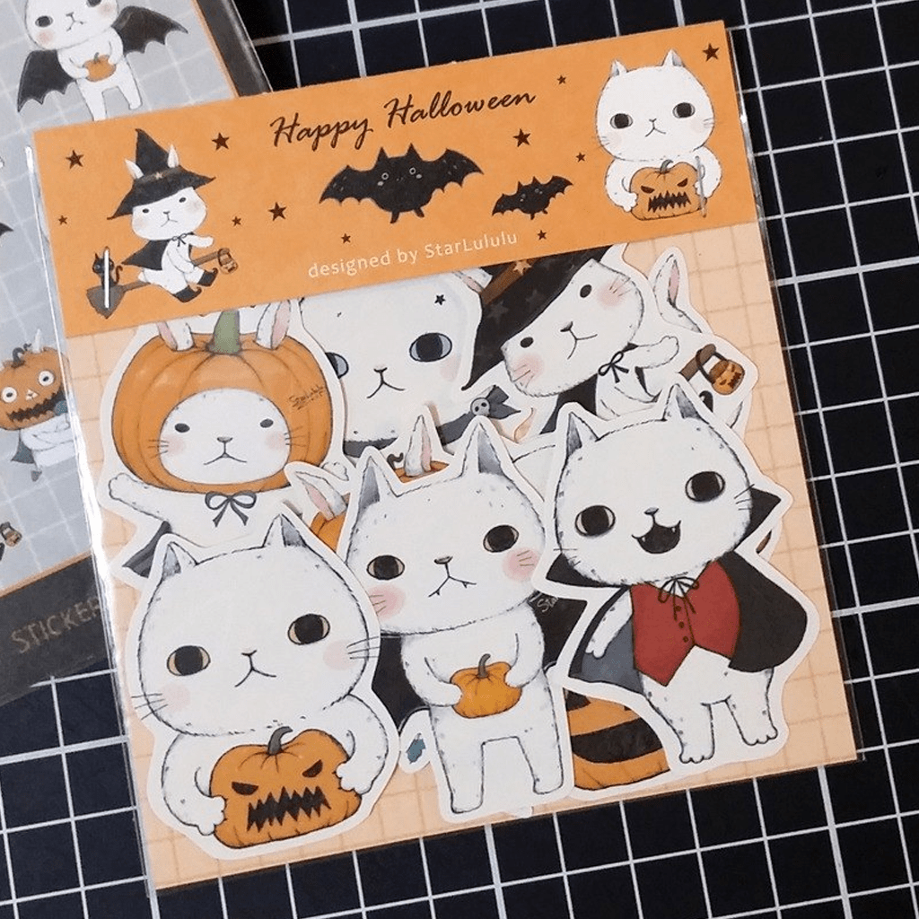 Starlulu Flake Sticker Halloween Big Rabbit And Bat