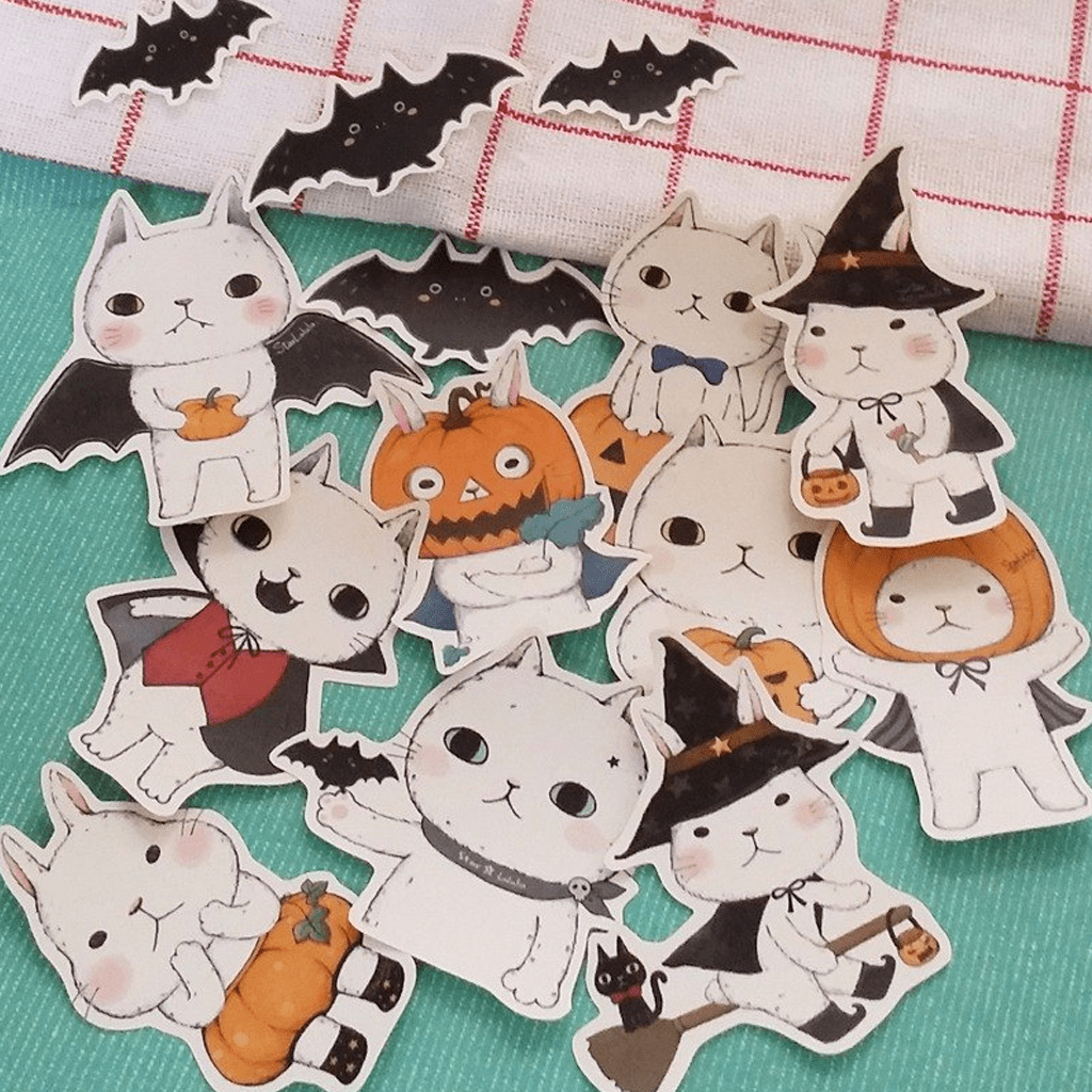 Starlulu Flake Sticker Halloween Big Rabbit And Bat