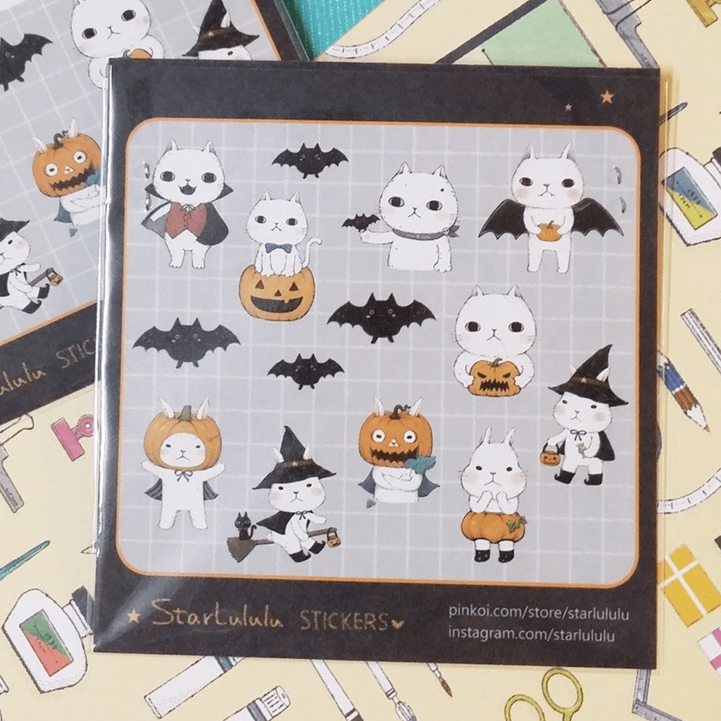 Starlulu Flake Sticker Halloween Big Rabbit And Bat